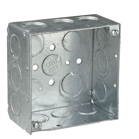 2 metallic cut in electric box|steel old work gangable box.